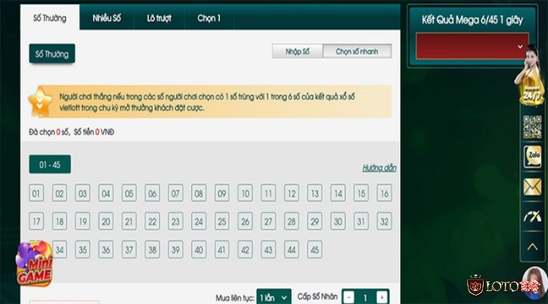 Các dịch vụ xổ số Loto188 bao gồm chơi xổ số siêu tốc, 4 càng, lô đề, 3 càng, xổ số nước ngoài,…