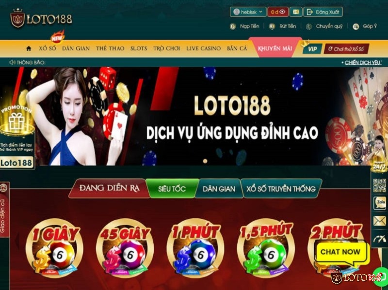 Tham gia cá cược trực tiếp tại Loto188