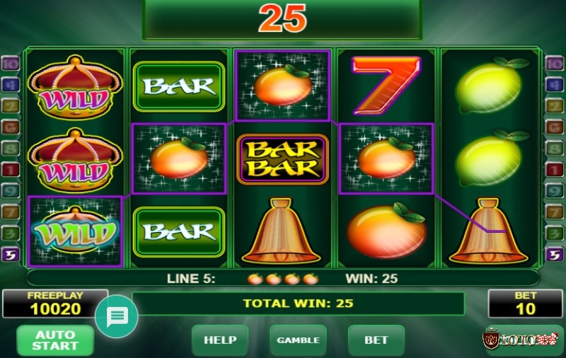 Slot video King's Crown được chơi trên 5 cuộn và 3 hàng