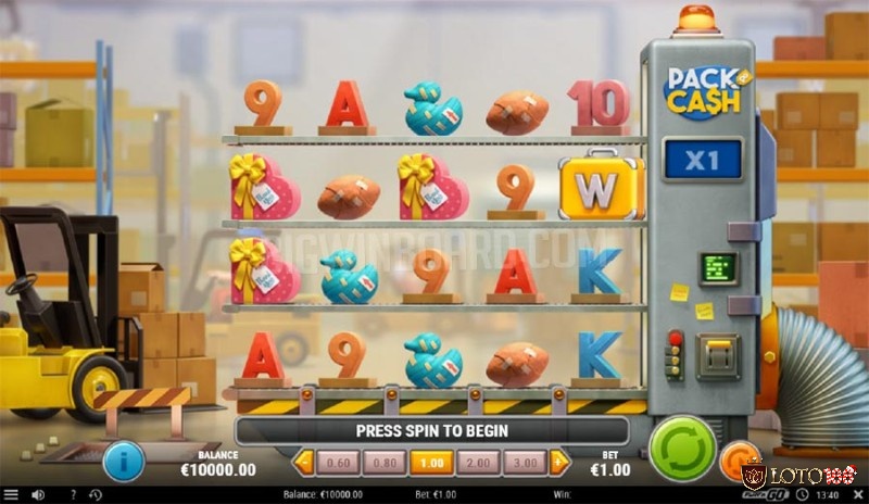 Pack & Cash là game slot có giao diện rất độc đáo 