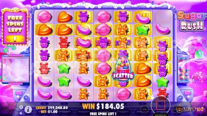 Sugar Rush là một trò chơi slot video từ Pragmatic Play có 7 cuộn và 7 hàng