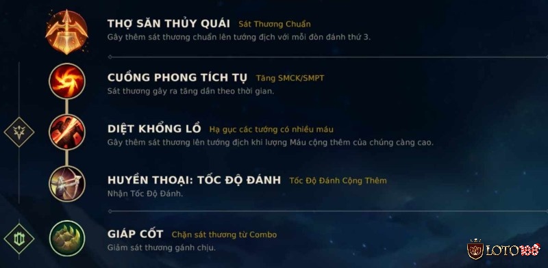 Bảng ngọc Kayle được sử dụng nhiều nhất