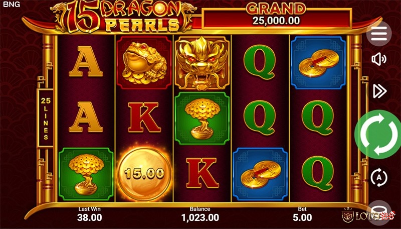 Slots game 15 Dragon Pearls mang đậm phong cách Á Đông cổ đại