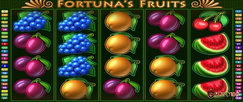 Fortuna's Fruits với hình ảnh trái cây ngọt ngào và đẹp mắt