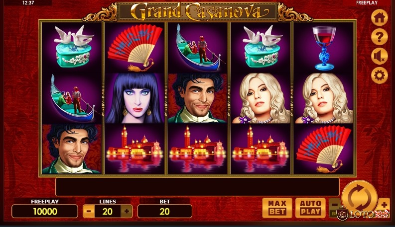 Grand Casanova có tỷ lệ RTP là 96%