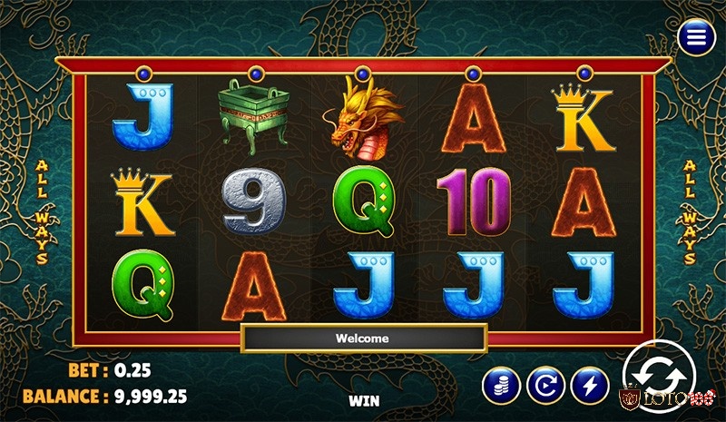 Vòng quay miễn phí là một tính năng đặc biệt trong slot game rồng vàng này