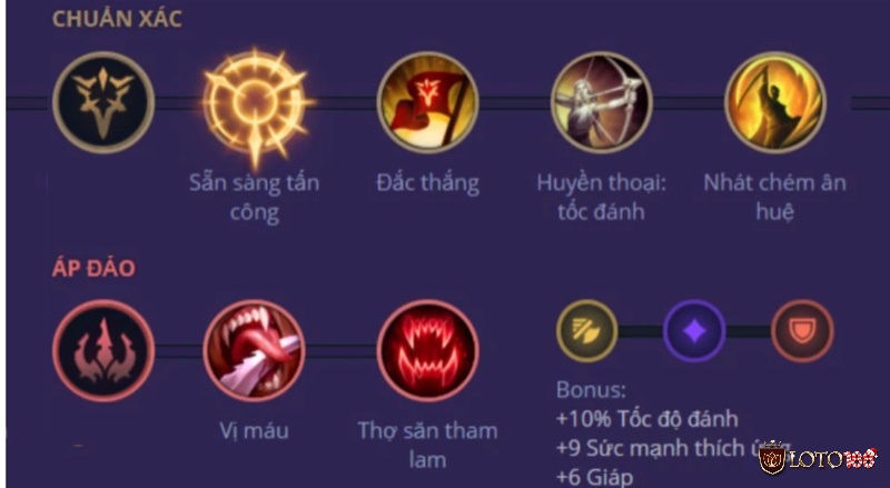 Người chơi cần lưu ý lựa chọn bảng ngọc Vayne chuẩn để tối ưu sức mạnh cho vị tướng này