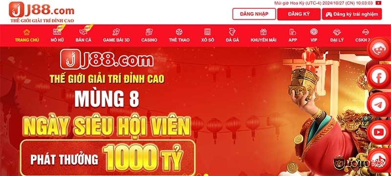 Nhà cái J88 là một thương hiệu cá cược giải trí trực tuyến uy tín hàng đầu hiện nay