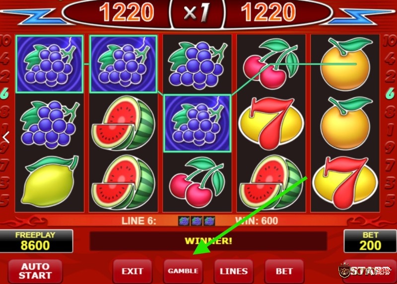 Tính năng Gamble giúp tăng tiền thưởng cực khủng